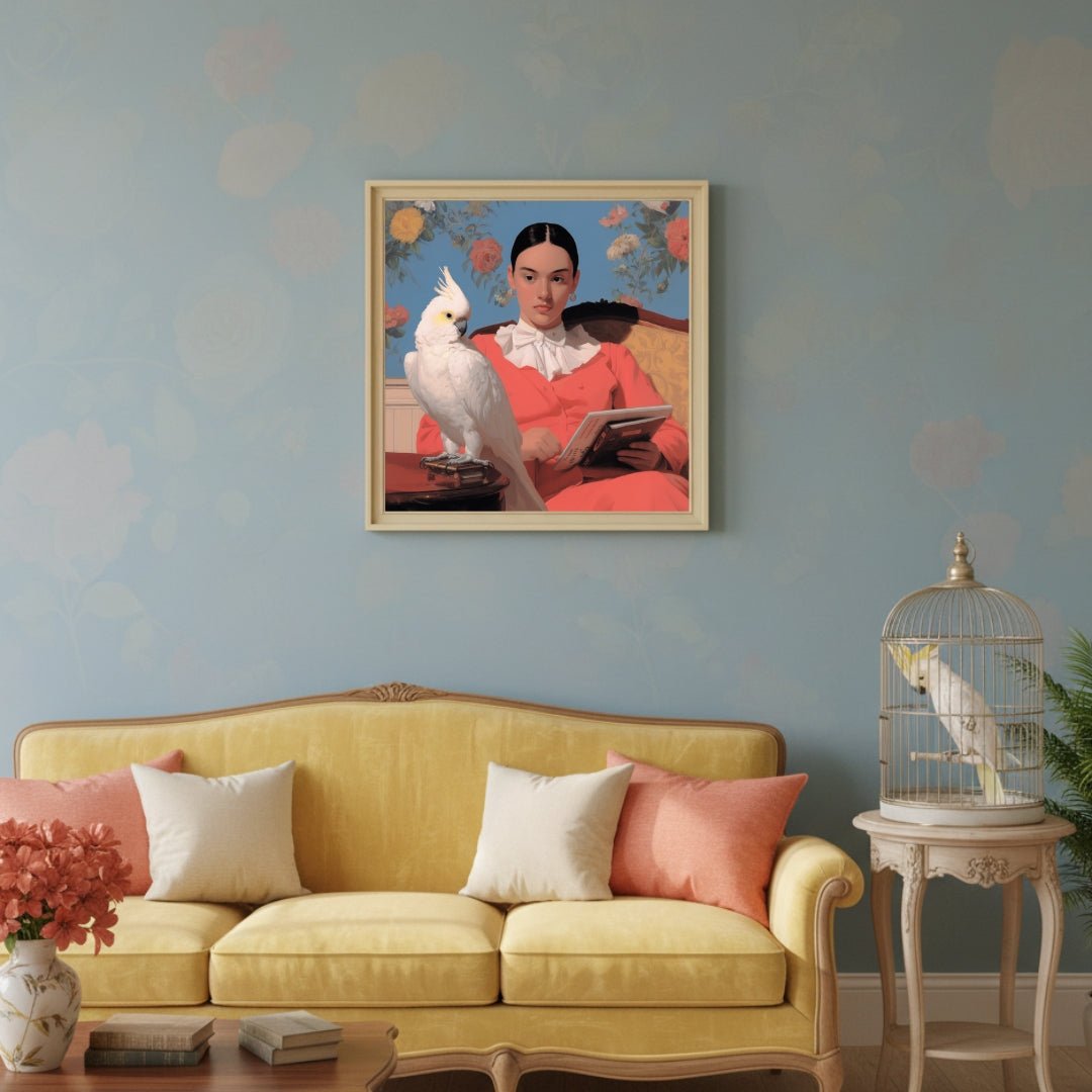 Klyne – Reading with Feathers – Hand signed - Atelier Joconde