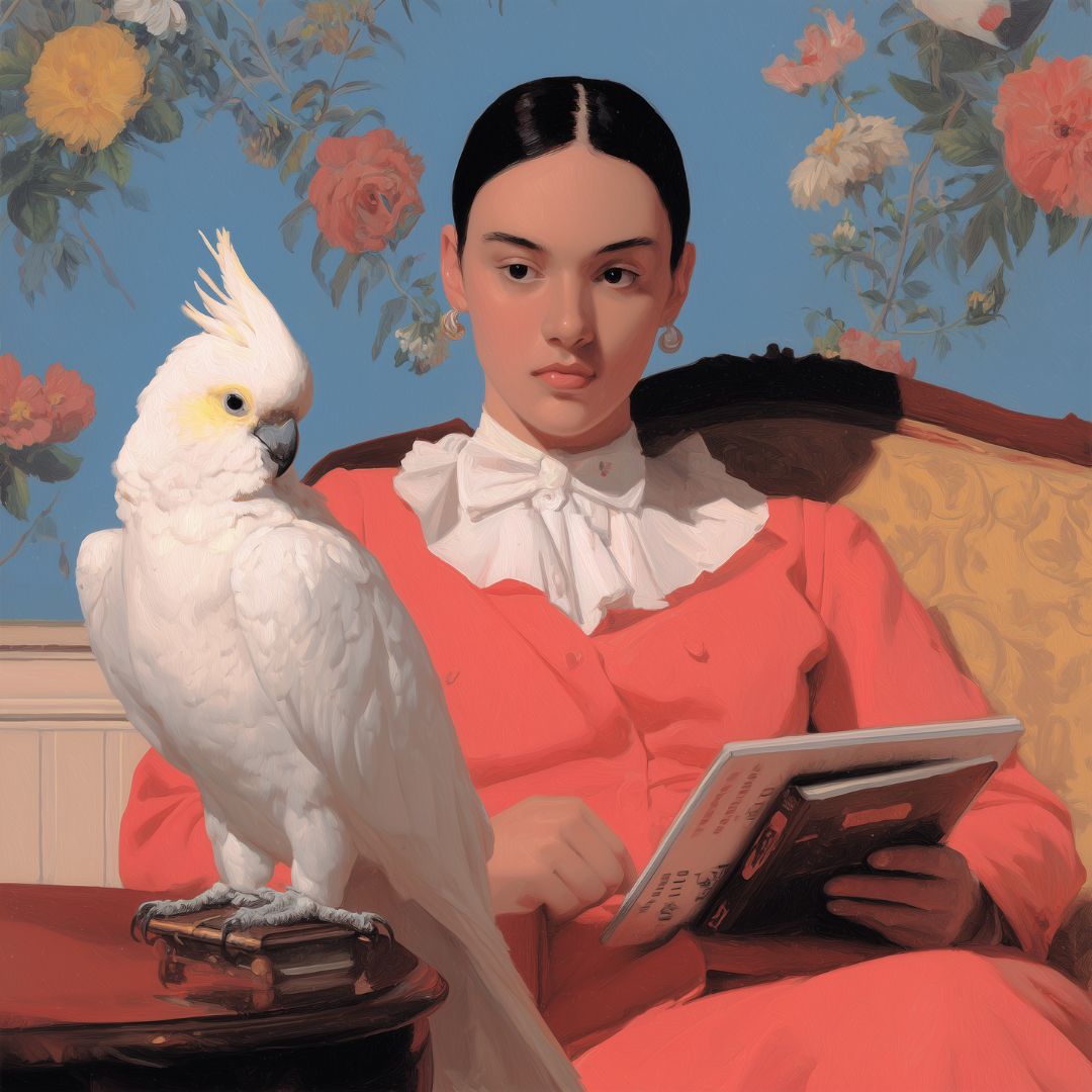 Klyne – Reading with Feathers – Hand signed - Atelier Joconde